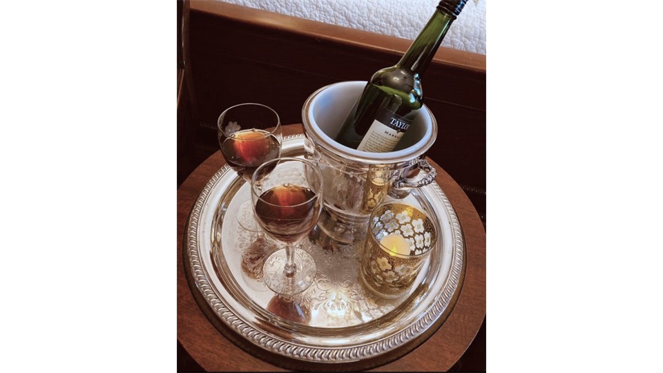 Schiller Strasse Parlor Suite Wine glass Vignette